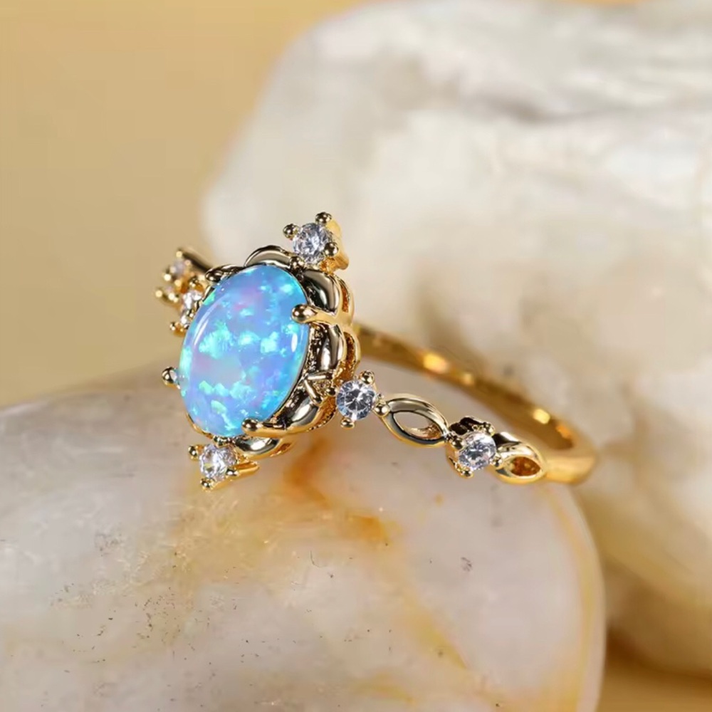 Mystic Fire Opal Ring - Picture 2 of 2